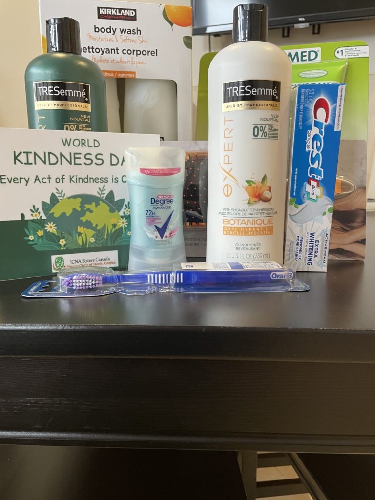 Donations of personal hygiene items